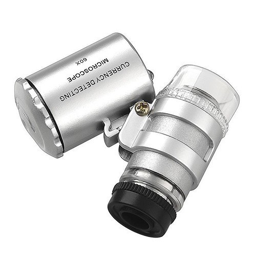 Mini mikroskop 60x s LED a UV podsvícením